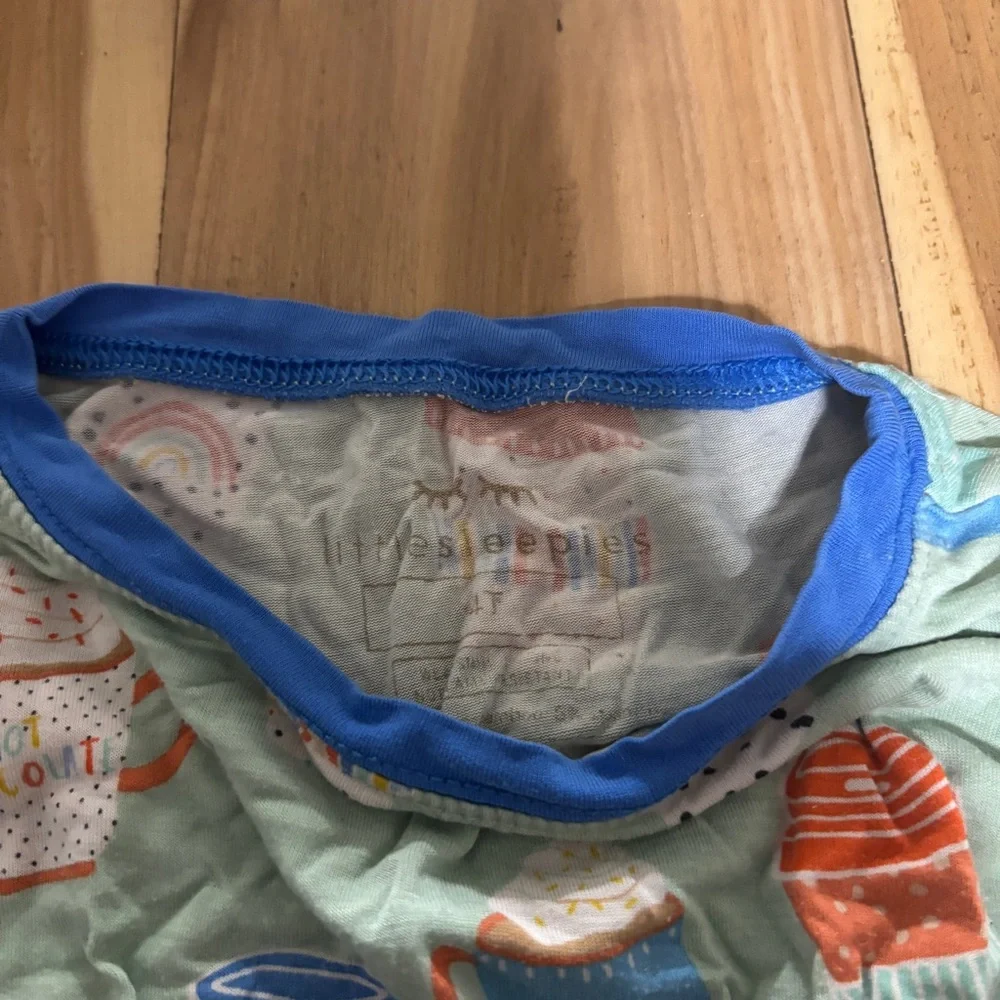 Little Sleepies Bamboo Coffee/Latte Print Kids Pajamas - Picture 2 of 2